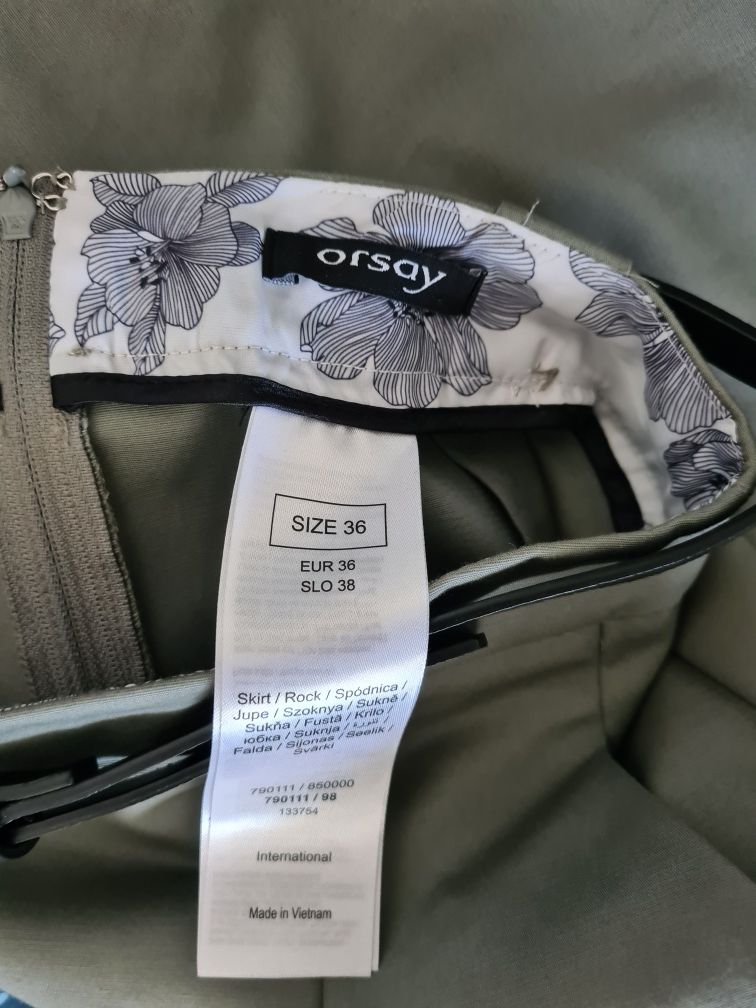 ORSAY nowa prosta spódnica z paskiem, Rozmiar S/36. Super krój i kolor
