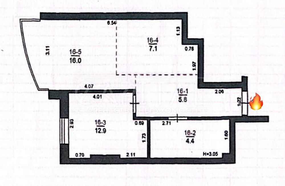 Продажа / Квартира / Центр  Мирна 2/1