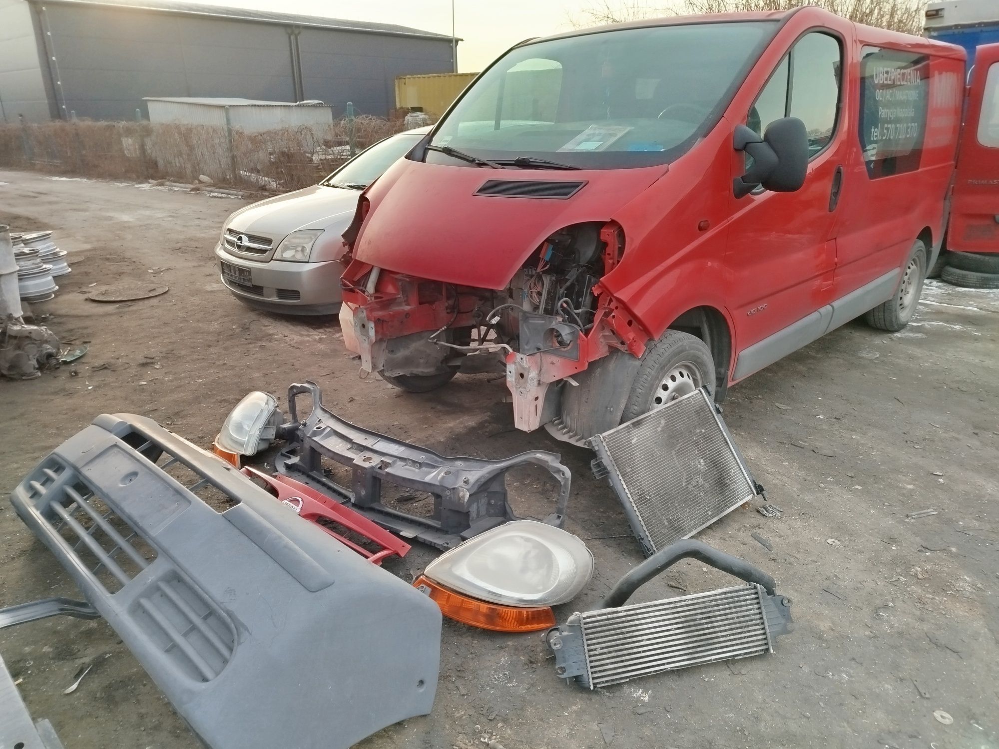 Primastar Vivaro traffic Kompletny przód maska zderzak lampy pas błotn