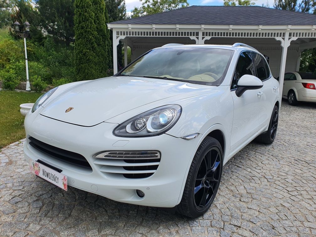 Auto samochód do ślubu wesele Białe Porsche Cayenne !