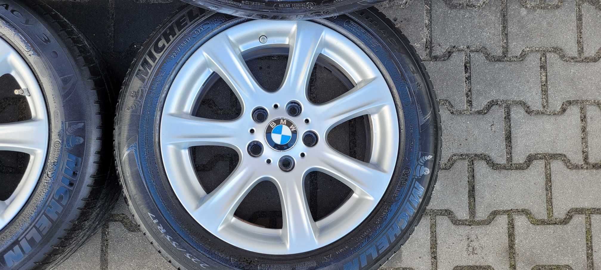 Alufelgi BMW 5X120 z oponami letnimi 225/55 R17 czujniki