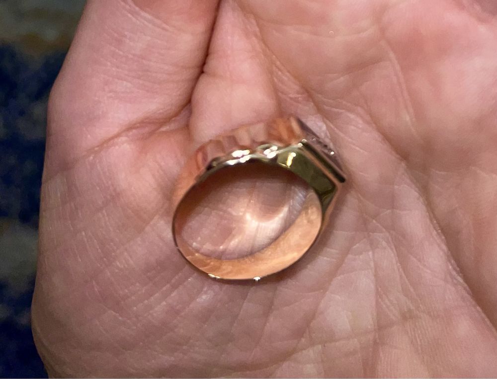 Złoty pierścionek męski 585 prob