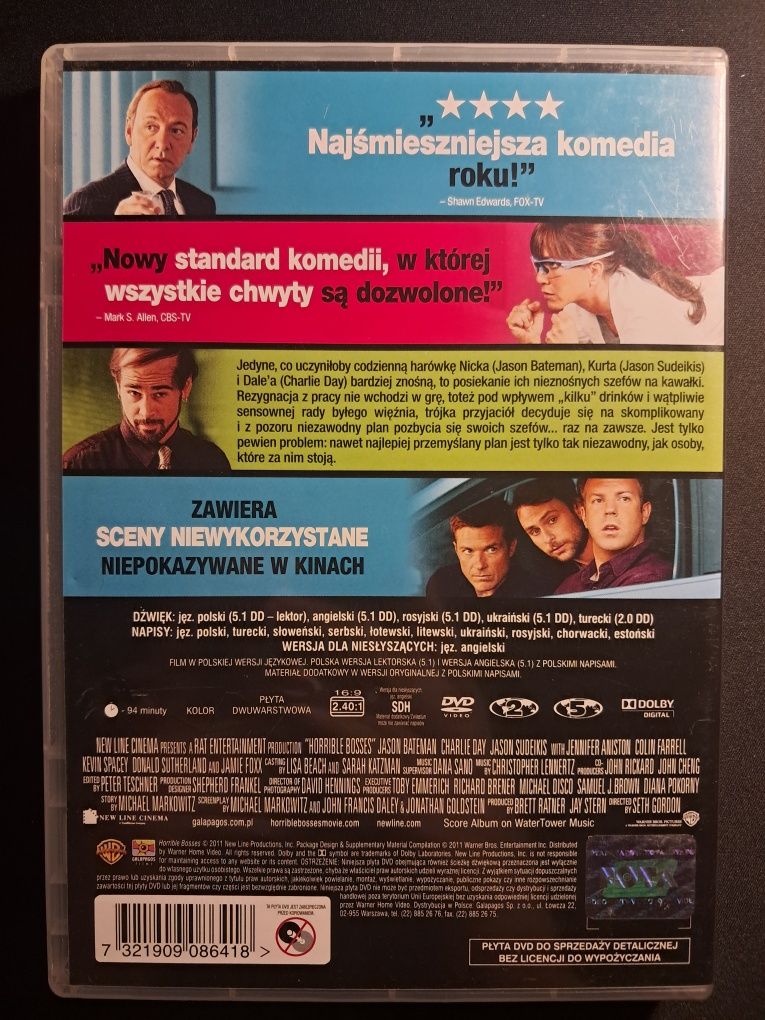 Szefowie wrogowie | Aniston | Spacey | Farrell | DVD