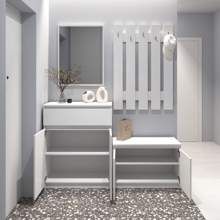 Комод, комод для взуття, вішалка для одягу, дзеркало, передпокій