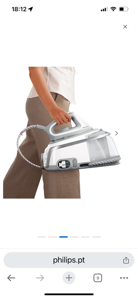 Ferro de passar com caldeira da marca philips