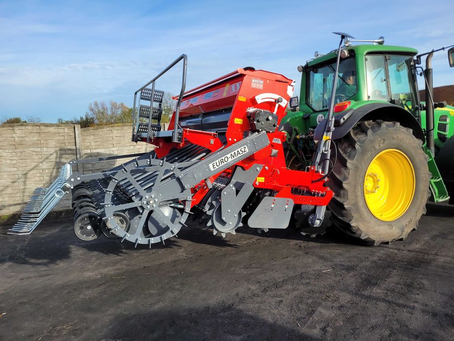Siewnik Zbożowy Nabudowany Uprawowo-Siewny EURO-MASZ 2.5 3m Talerzowy