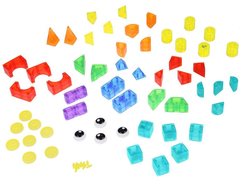 Klocki magnetyczne 3D Podświetlane klocki magnetyczne 64 ele