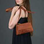 Torebka Crossbody z naturalnej skóry - brązowa
