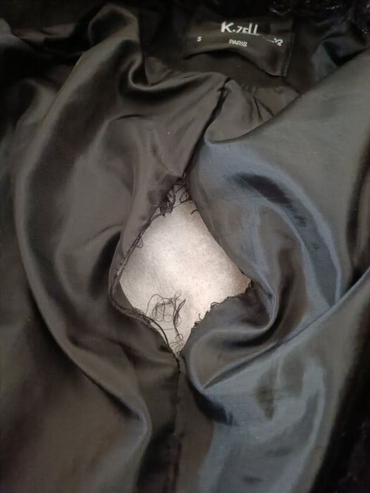 Czarna dłuższa kurtka zimowa damska r.S