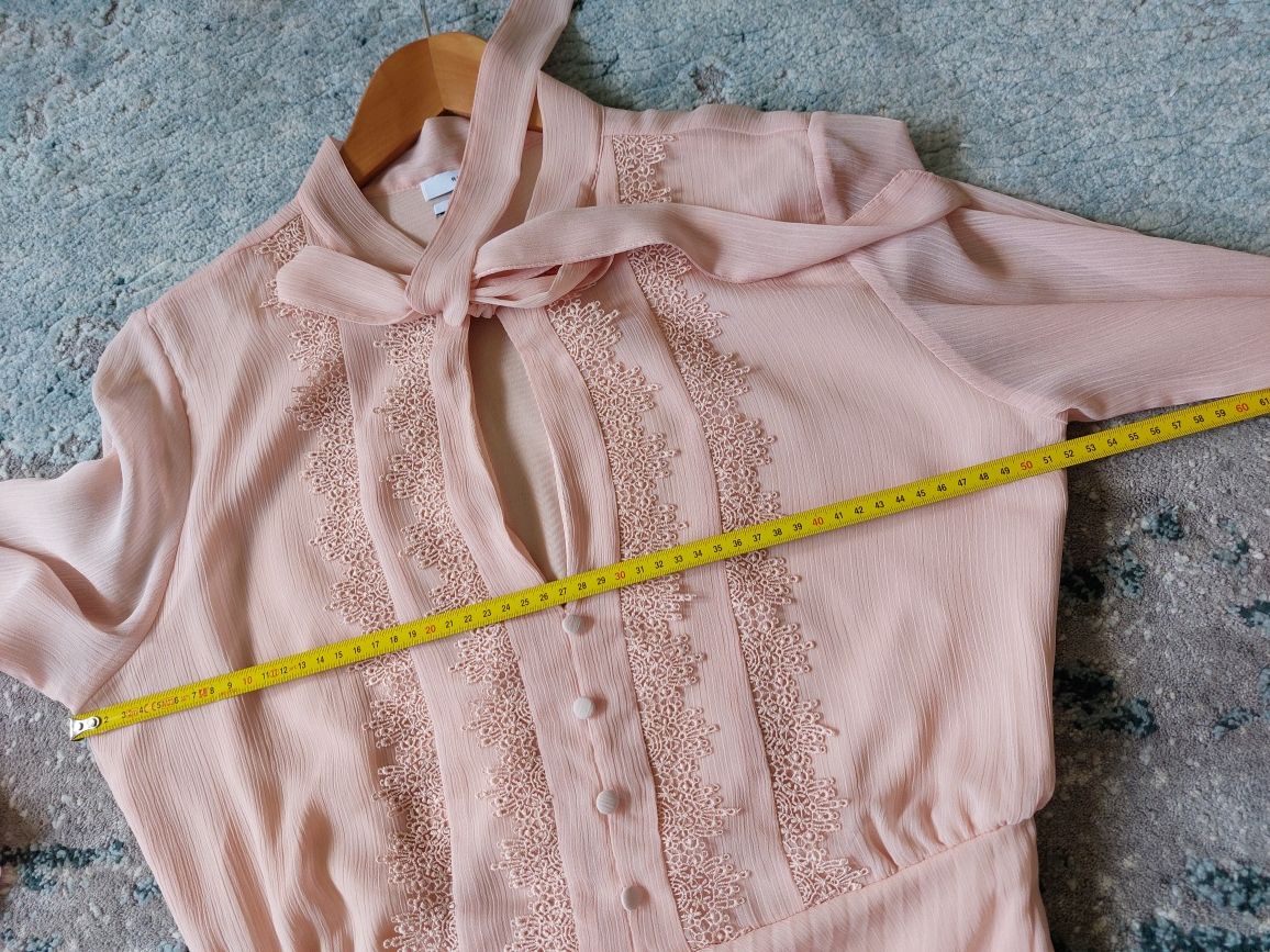 Sukienka 40 42 l xl komunia slub wesele uroczystość midi maxi