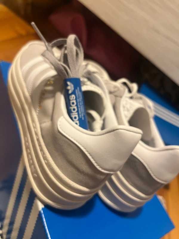 Adidas oryginals gazelle bold gray white new 40