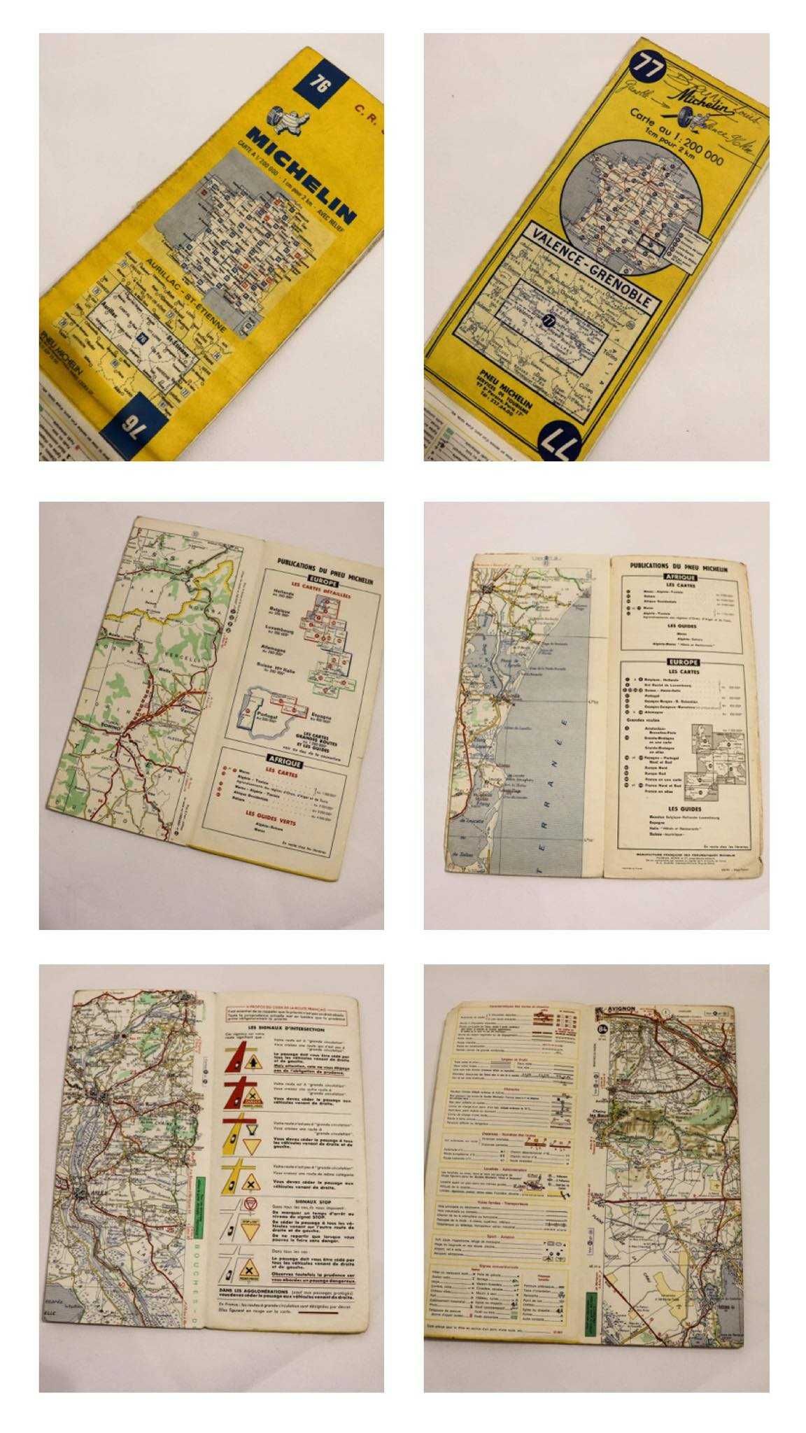 Mapa das Estradas 1958, 1960, 1960, 1969, 1979(6 Modelos)| Automobilia