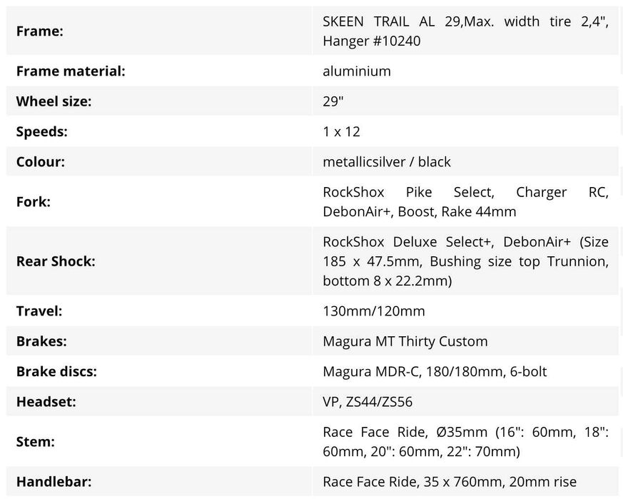 Radon Skeen Trail 7.0 alu full mtb
