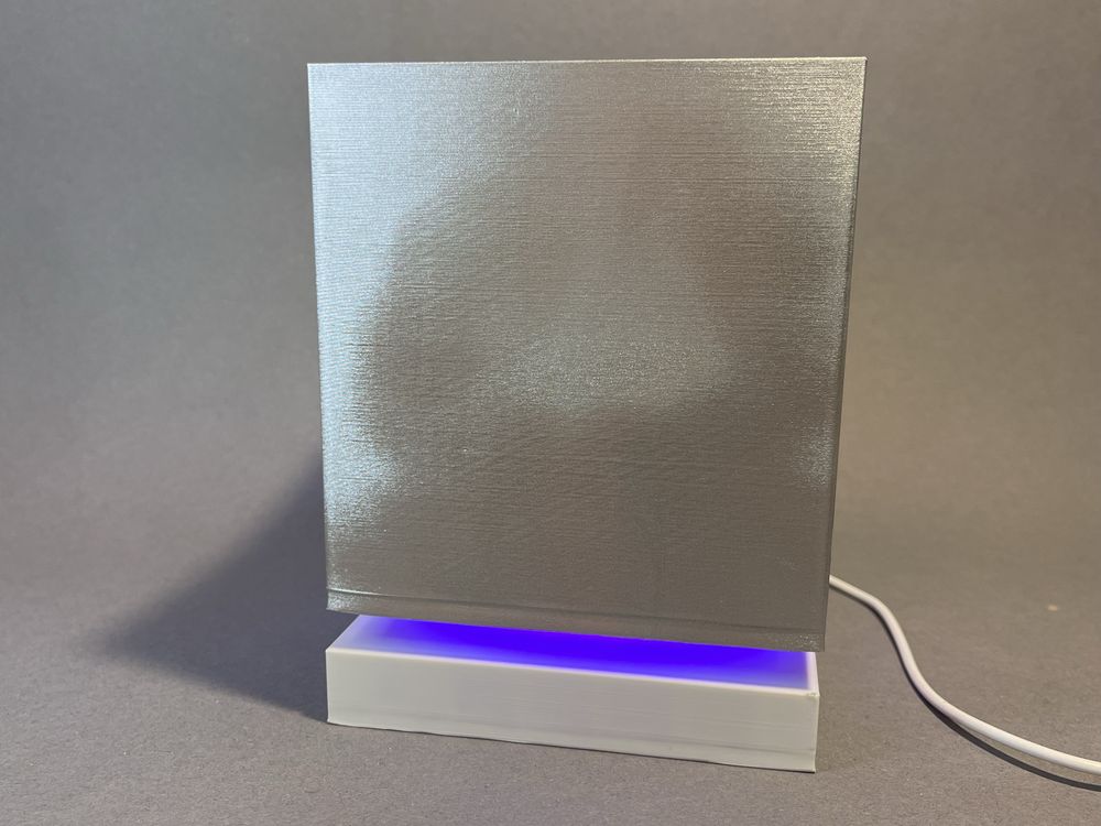 Doniczka Kostka Podświetlana LED na biurko, komodę 16 cm wysoka