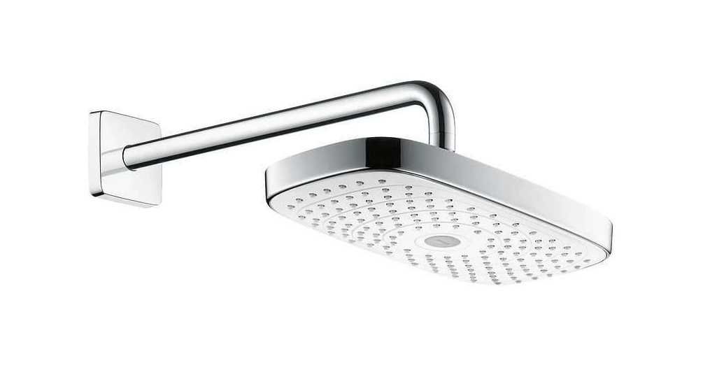 Hansgrohe Raindance Select E 300x160 biały/chrom + ramię 390mm