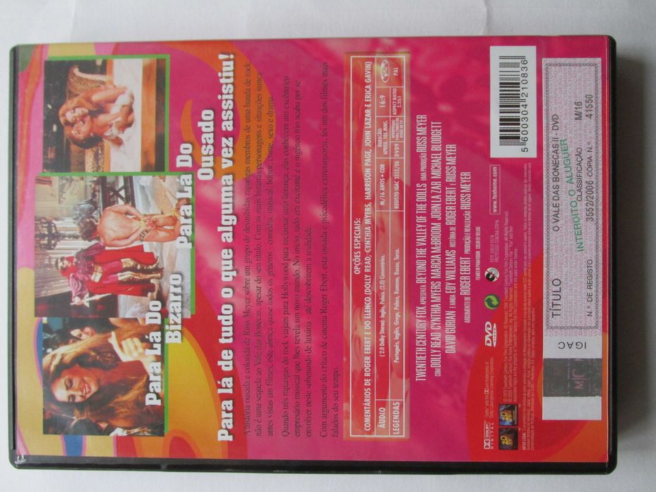 DVD O Vale das Bonecas, Russ Meyer, Cynthia Meyers, Dolly Read