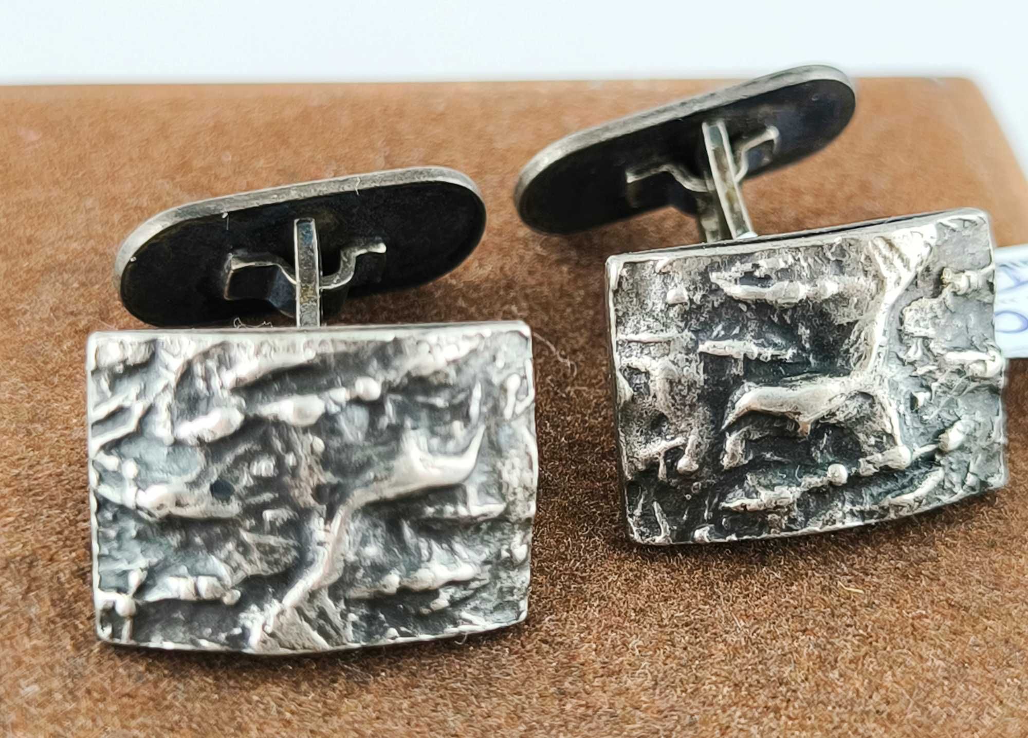 METALOPLASTYKA M1 Srebrne SPINKI do Mankietów Pr.800/ 14,5g / 1963-86