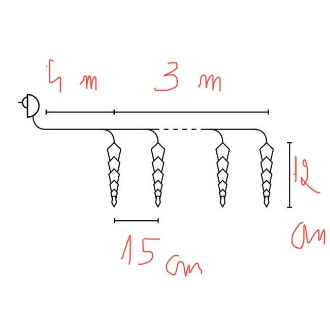 Lampki led sople ozdoby świecące