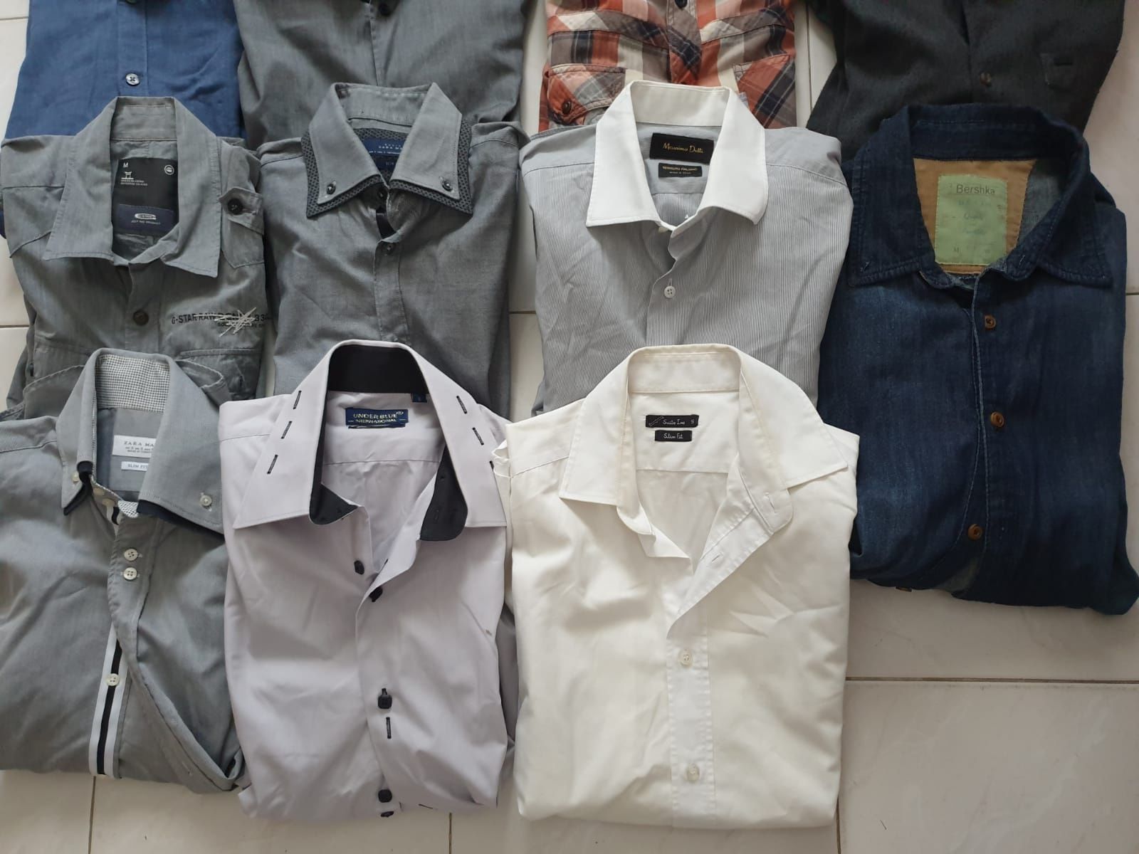 Lote de camisas Zara, element, Massimo Dutti ,etc