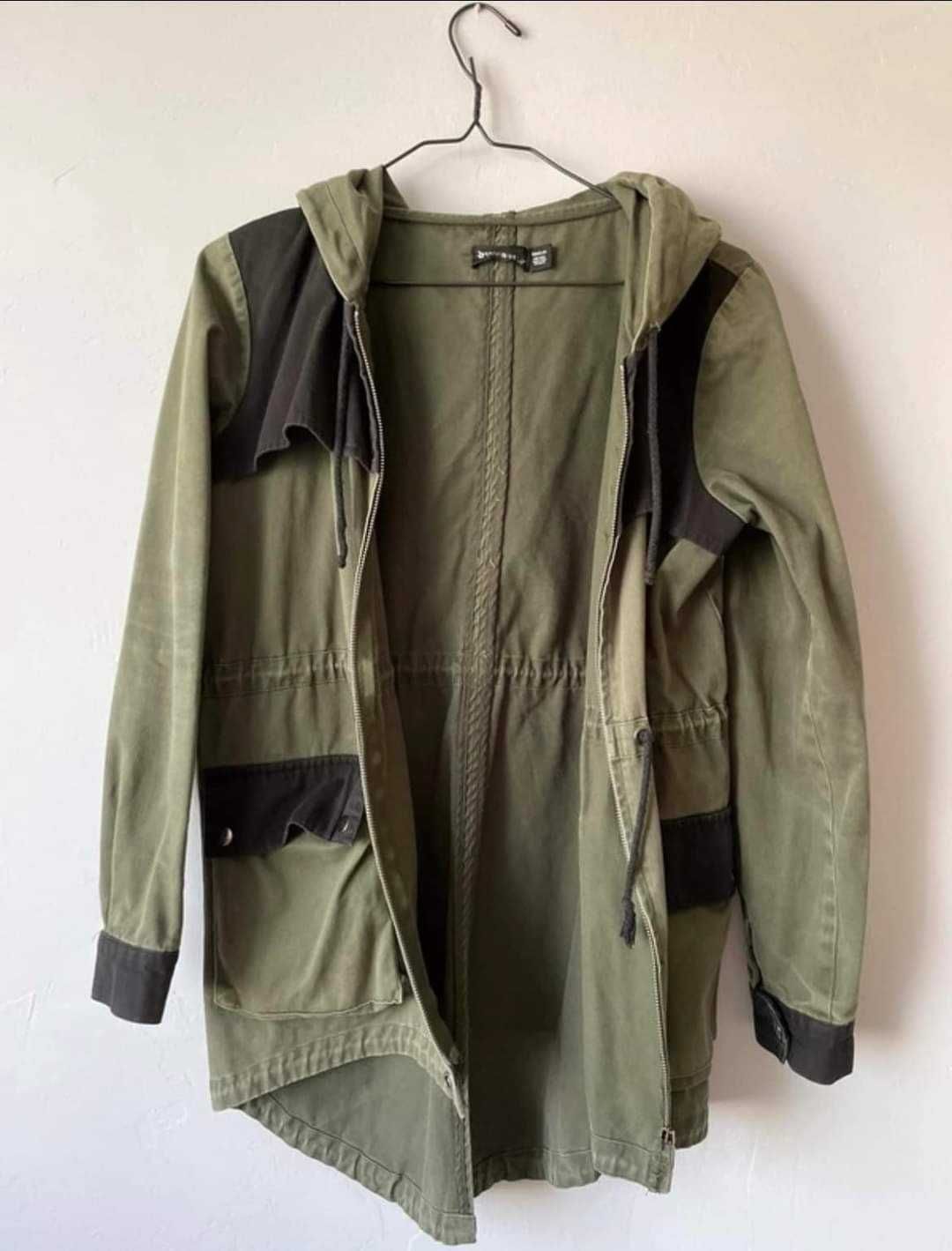 parka khaki płaszcz wiosenny