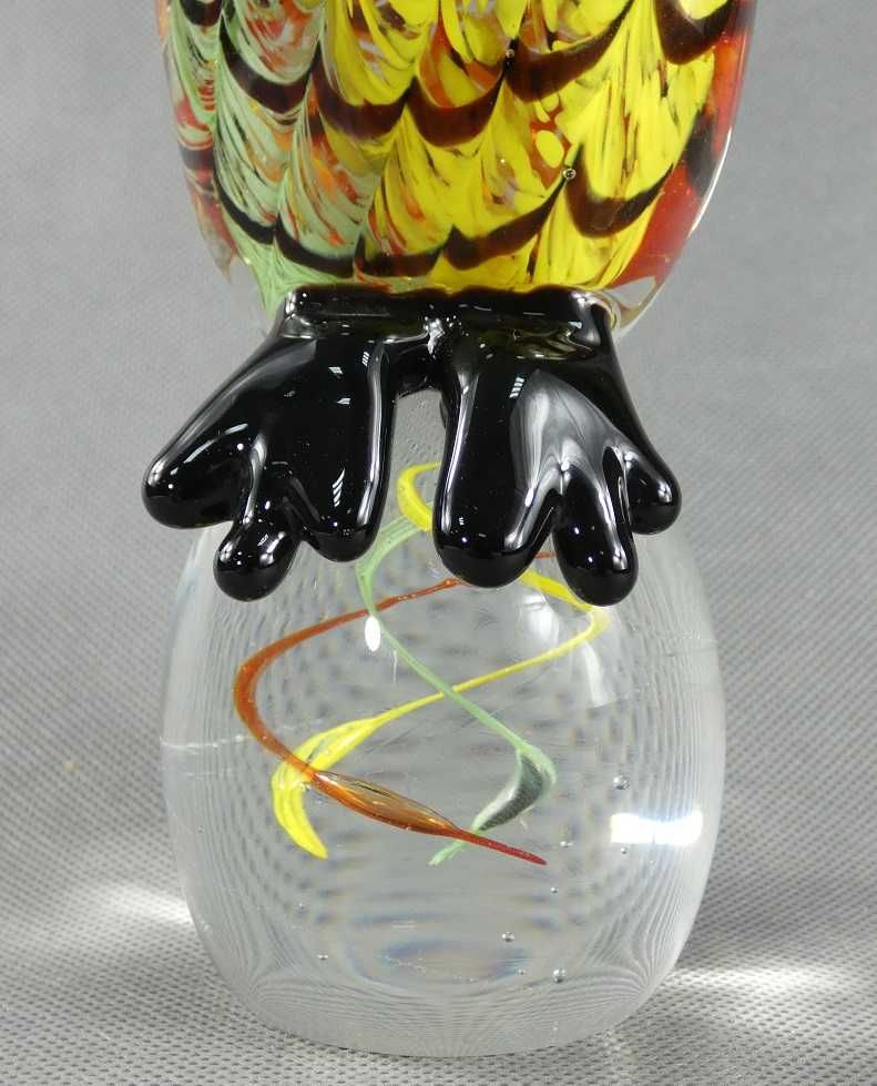 Figura SOWA sówka szkło MURANO figurka puchacz 22 cm 1,5 kg