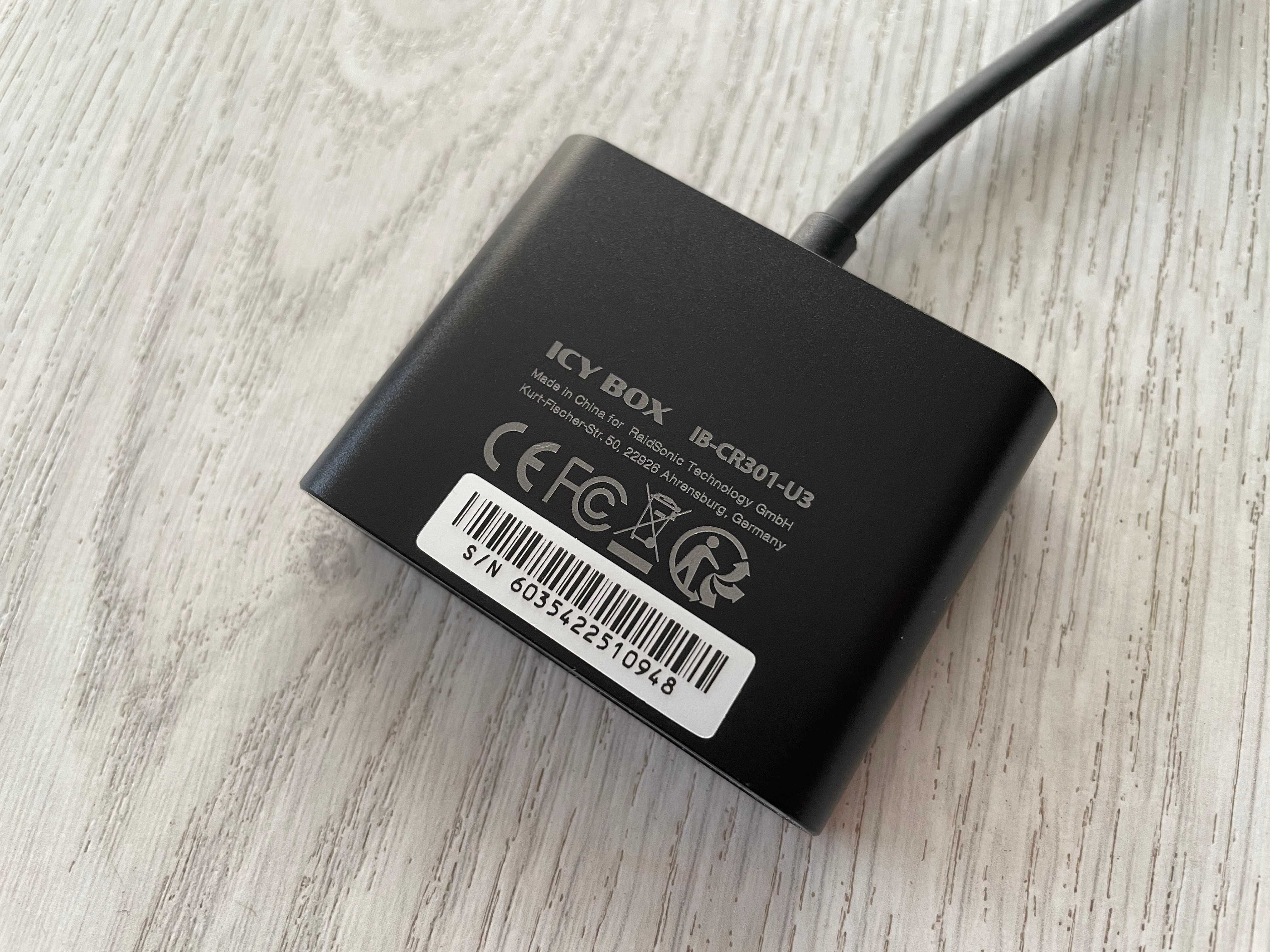 Czytnik Kart Pamieci microSD SD CF na USB-A 3.0 Icy Box Jaworzno.