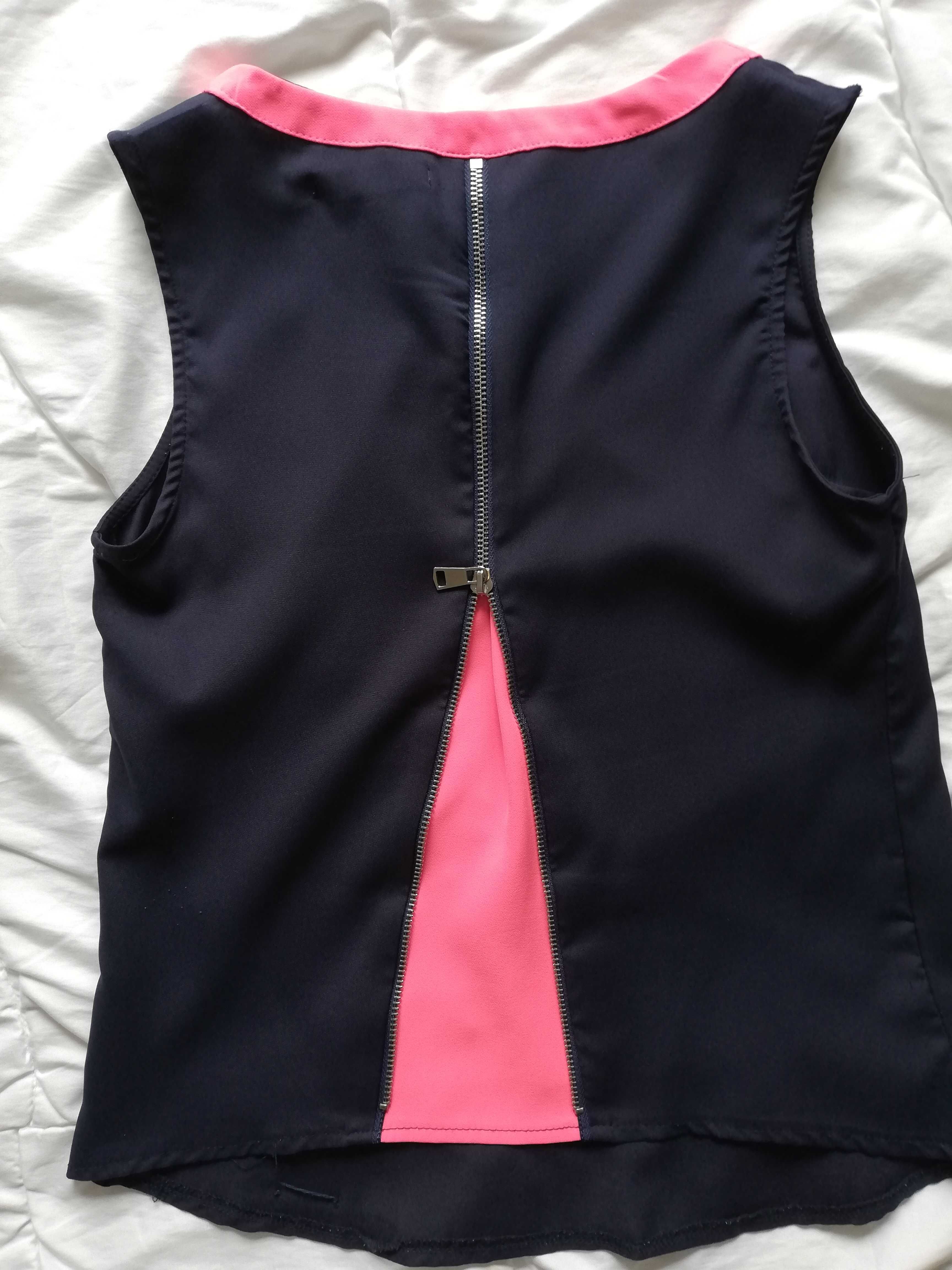 Bluzka z zamkiem na plecach, regulacja szerokości/S-M