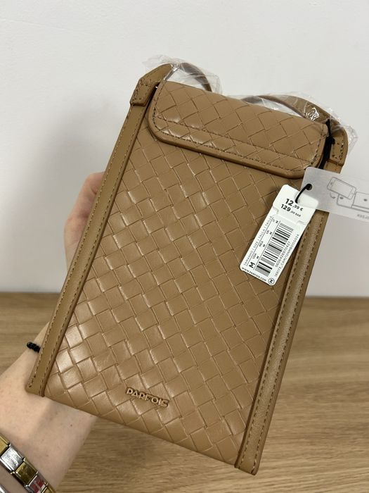 Torebka na telefon Parfois nowa phone holder mini carmel prezent