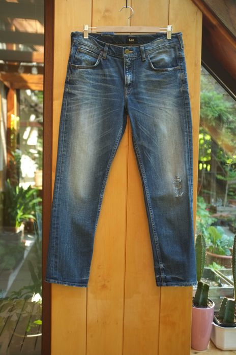 jeansy Lee Kuna Boyfriend W28 L33 z wysokim stanem washed denim