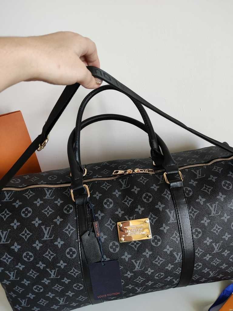 Nowa Torba podróżna Louis Vuitton, na siłownię, weekendowa, skóra 83-2