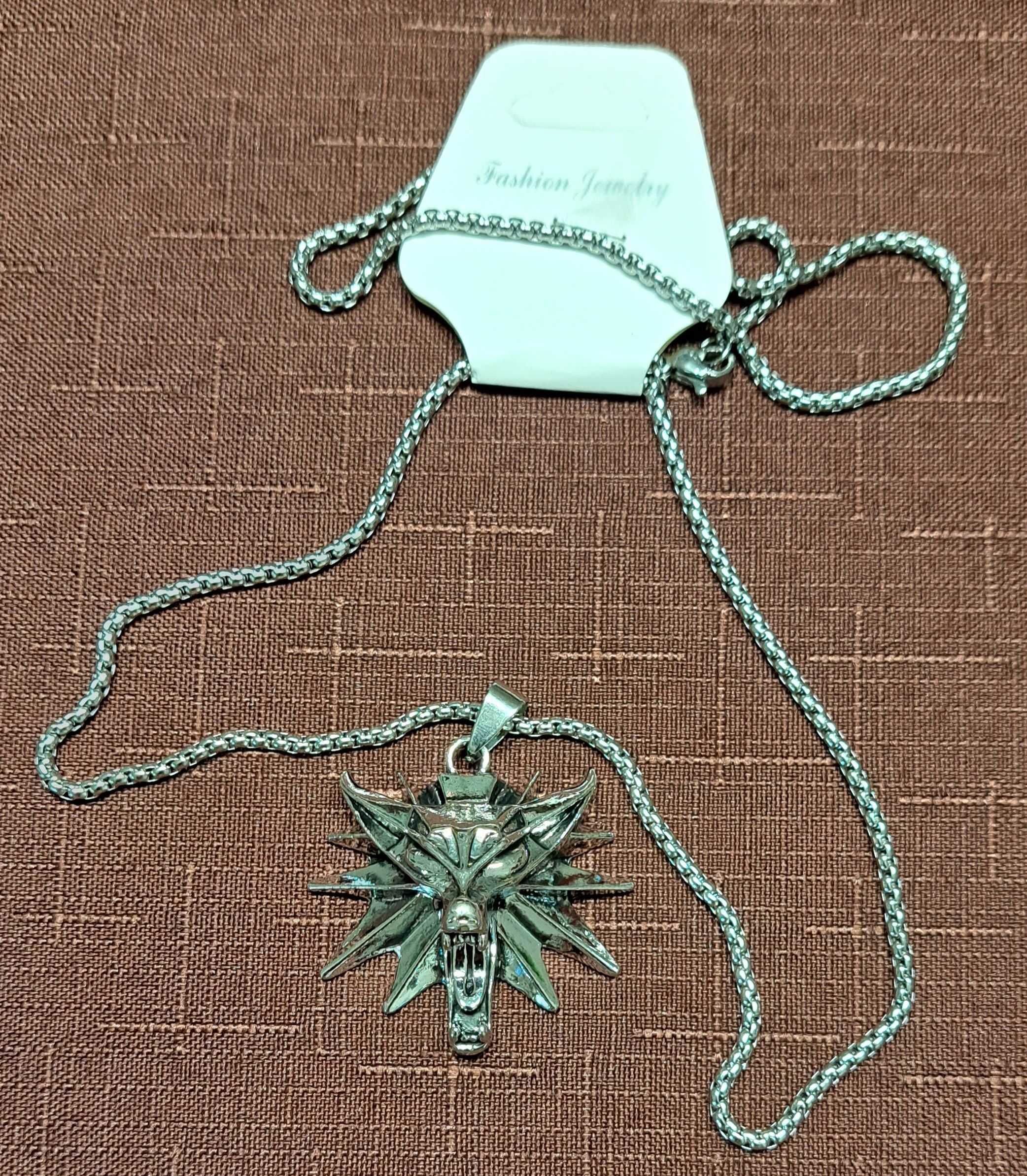 Srebrny, wisior, amulet Wiedźmiński, The Witcher