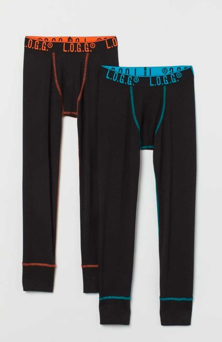 Термобілизна дитяча на хлопчика H&M 2-pack longjohns 134/140 зріст