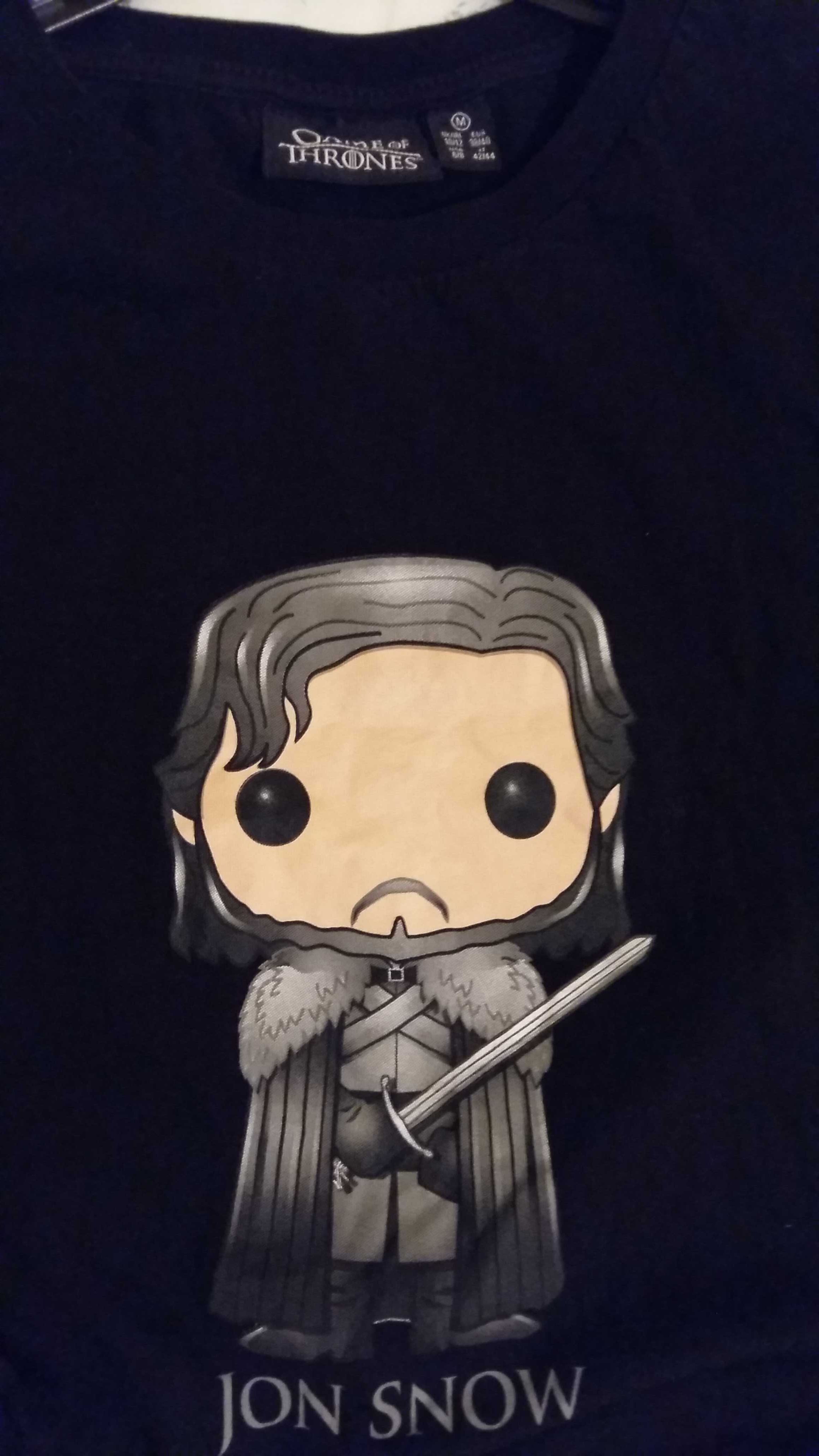 T-shirt M/L gra o tron Game of Thrones Jon Snow aplikacja,upominek