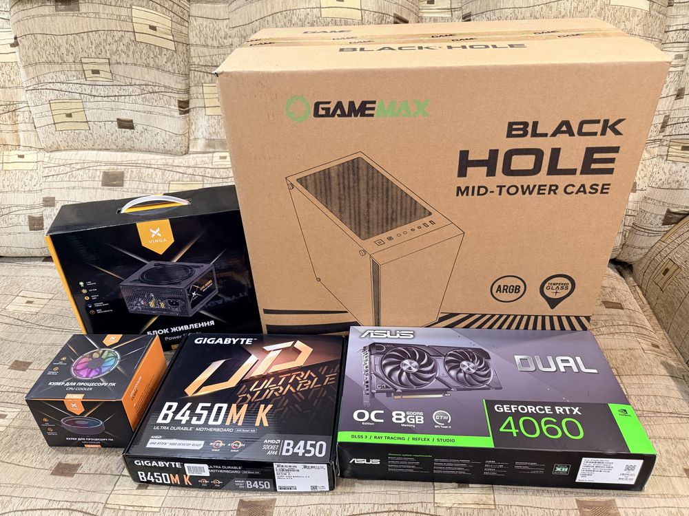 Компьютер ЧОРНА ДІРА  усе на ультра Ryzen 5+32 ddr+1 тб+ Asus RTX 4060