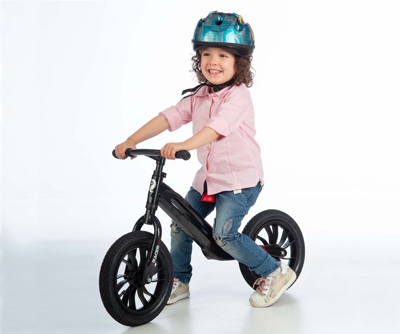 Rowerek Biegowy Racer Black Qplay