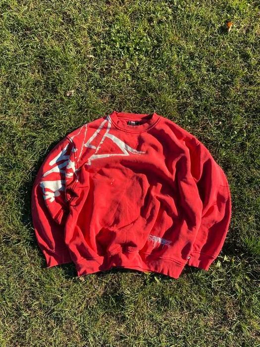 Bluza męska Sanchezz hip hop rap jnco mass clinic Boxy M L czerwony