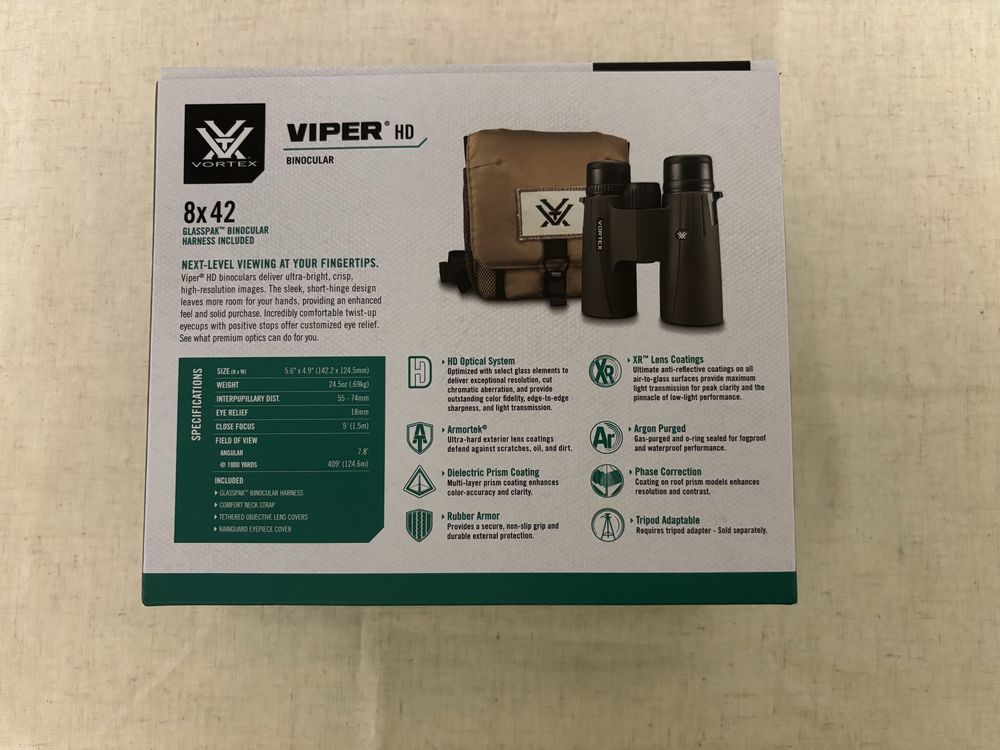 Бинокль Vortex Viper HD II 8x42 WP