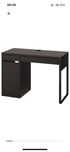 Biurko Ikea Micke 105x50 czarnobraz