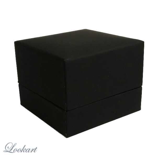 Czarne pudełeczko jubilerskie na pierścionek sygnet modne p52