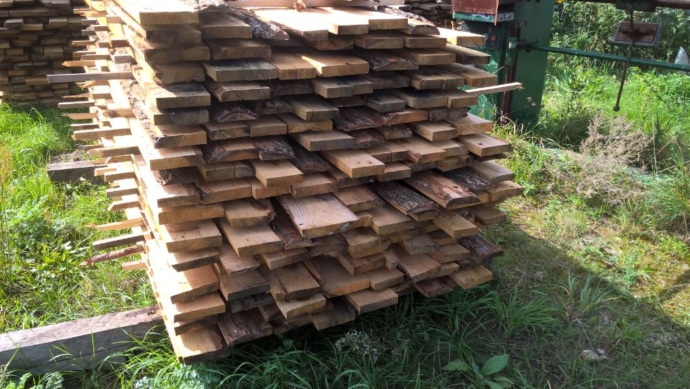 DESKI DĄB 32mm sezonowane mix obrzynane