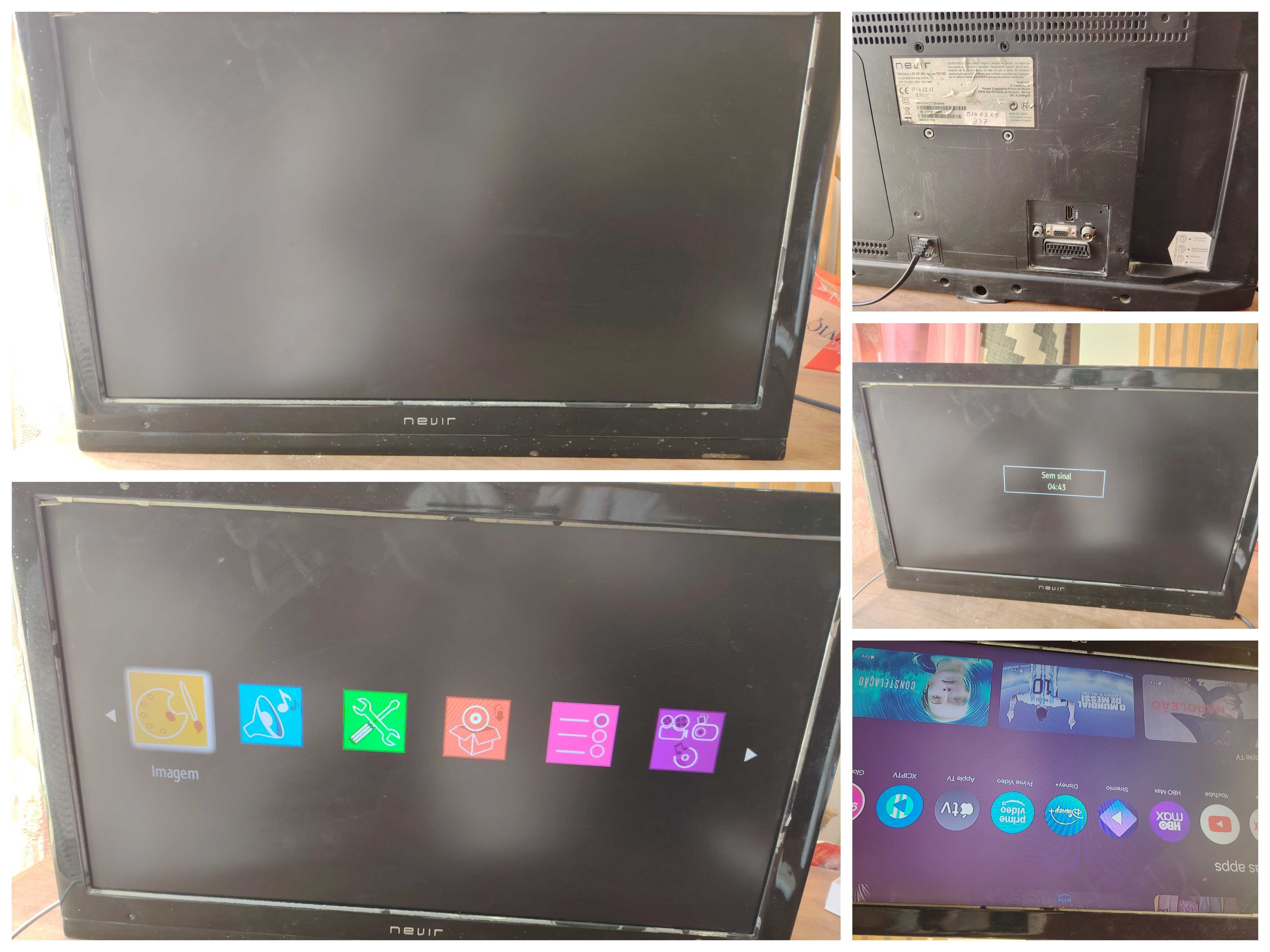 TV Newir Led 24 polegadas, com entrada HDMI/sem comando.80€