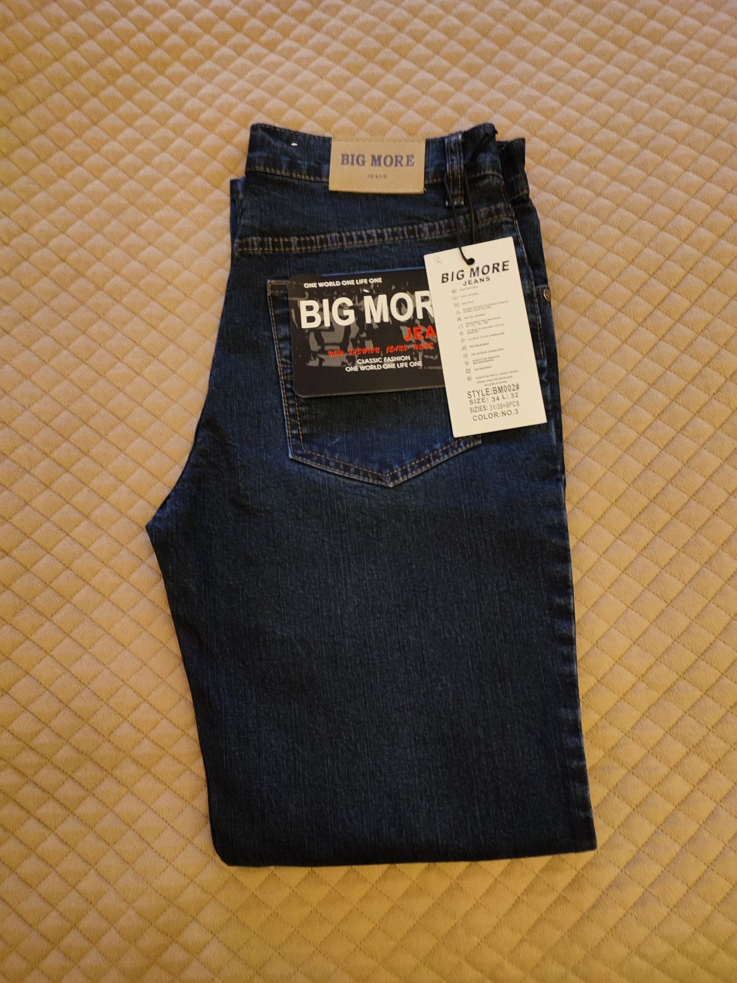 Ciemne męskie jeansy r.34 L 32
