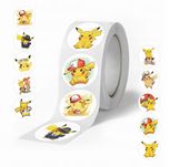 POKEMON Pikachu naklejki 500 sztuk Motywacyjne Anime Zeszyt Telefon
