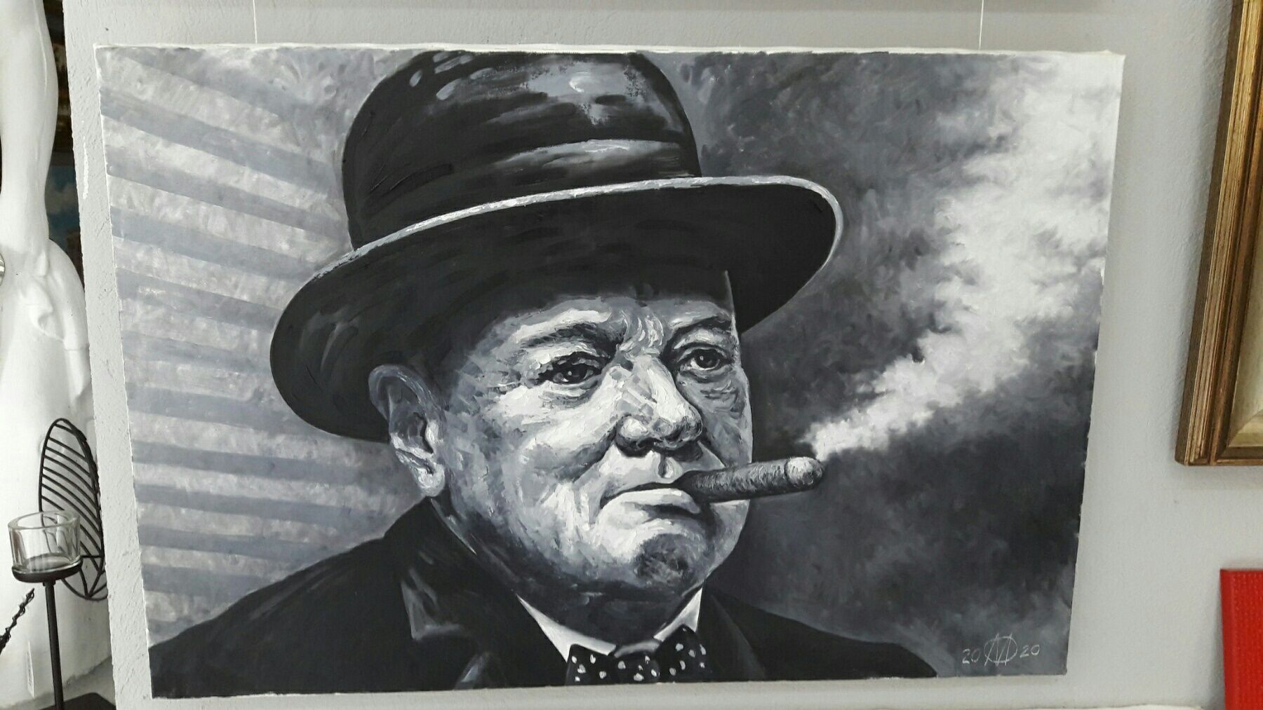 Картина маслом Уинстон Черчилль