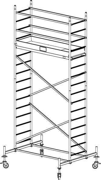 Rusztowanie aluminiowe KRAUSE ProTec - 5,30m