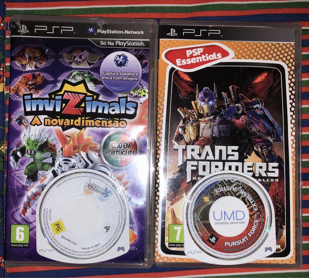 Jogos PSP Invizimals,Transformers,Pursuit Force,Dissidia Final Fantasy