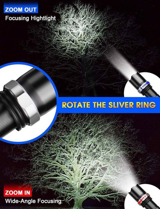 latarka led mini ładowanie usb 3 tryby
