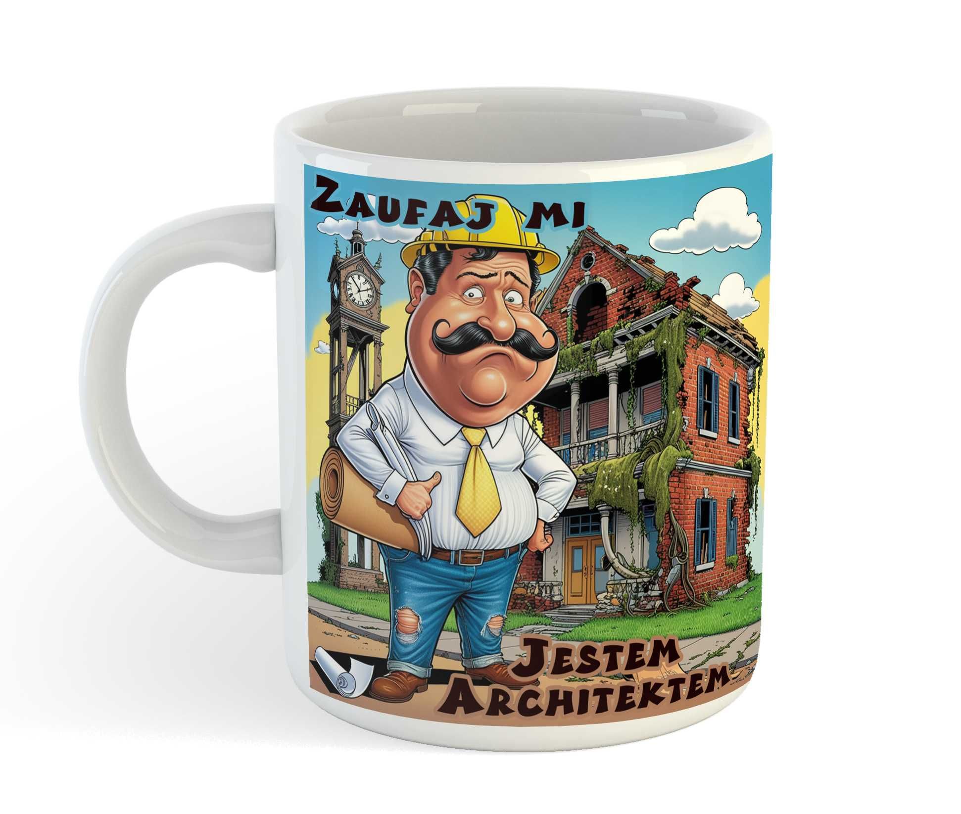 Kubek dla Architekta Zaufaj mi Jestem Architektem prezent Architekt
