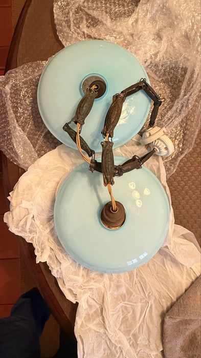 Par de Candeeiros Vintage 60/70 em Ex eatado conservaçāo