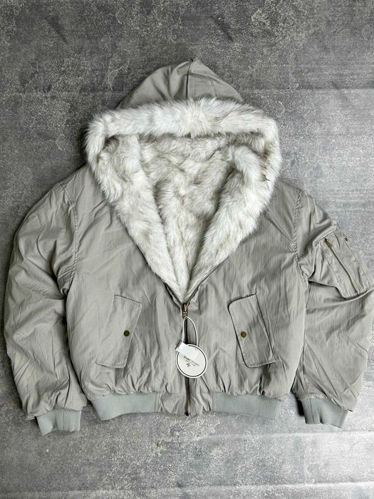 Бомбер двусторонній Аляска куртка сіра Bomber куртка зіпка курточка